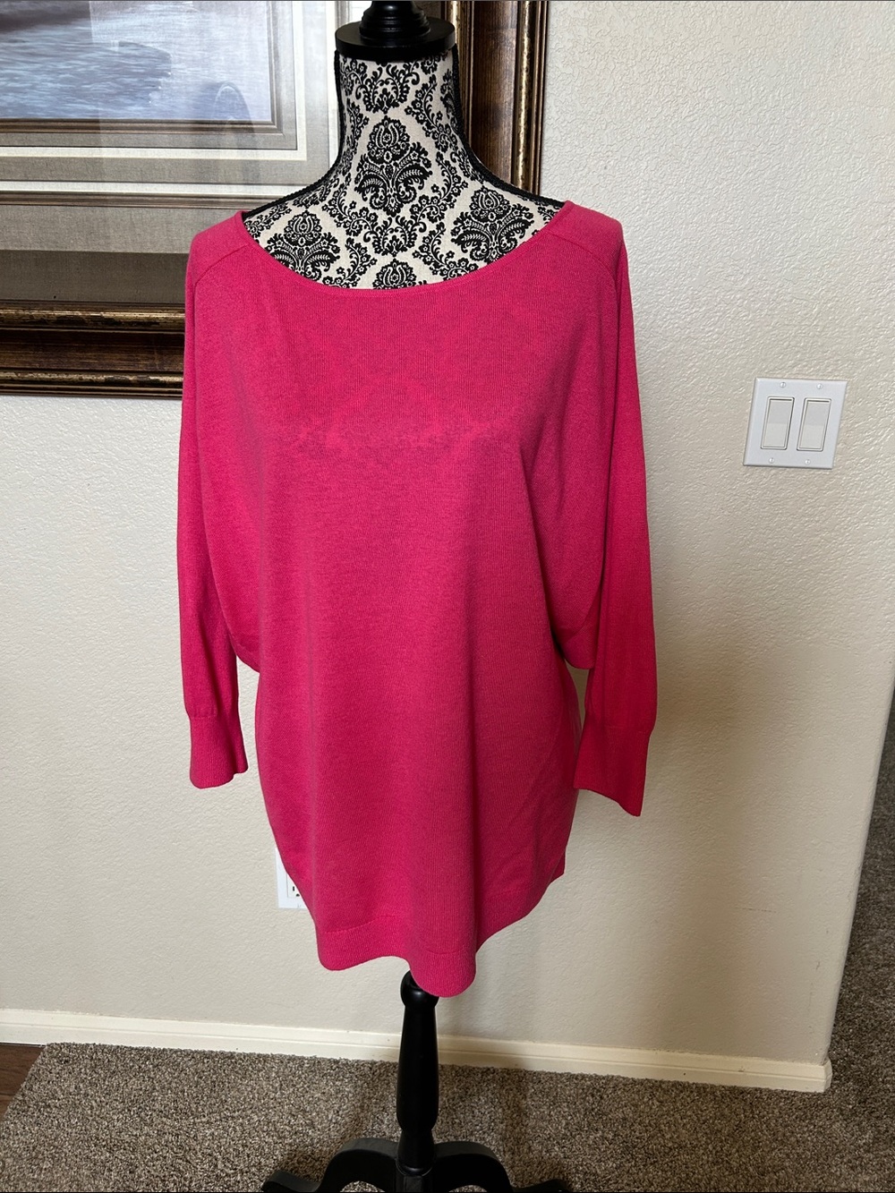 Nordstrom Fuchsia Wideneck Sweater